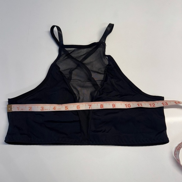 Sexy Black Crop Top Sheer Mesh Size Medium New NWT - Picture 6 of 7